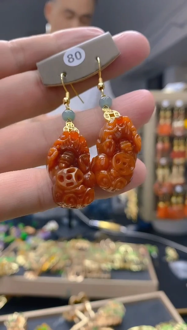 【闪购商品】翡翠耳饰合金0203翡翠耳钩