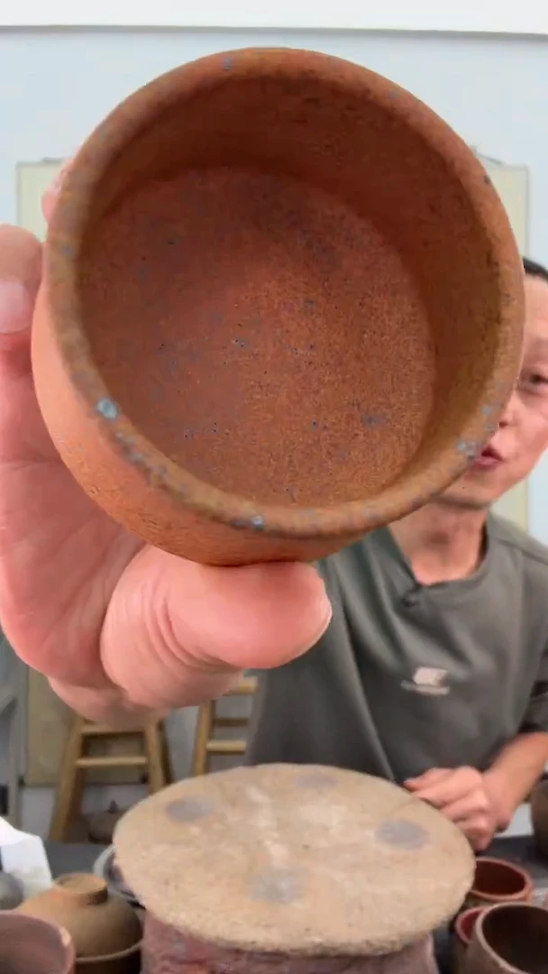 全手工无釉烧小杯子非遗