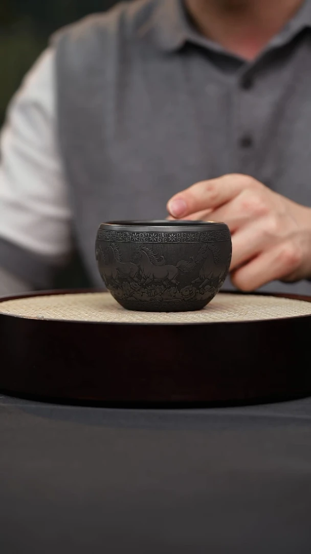 紫砂茶宠11 石黄骏马主人杯