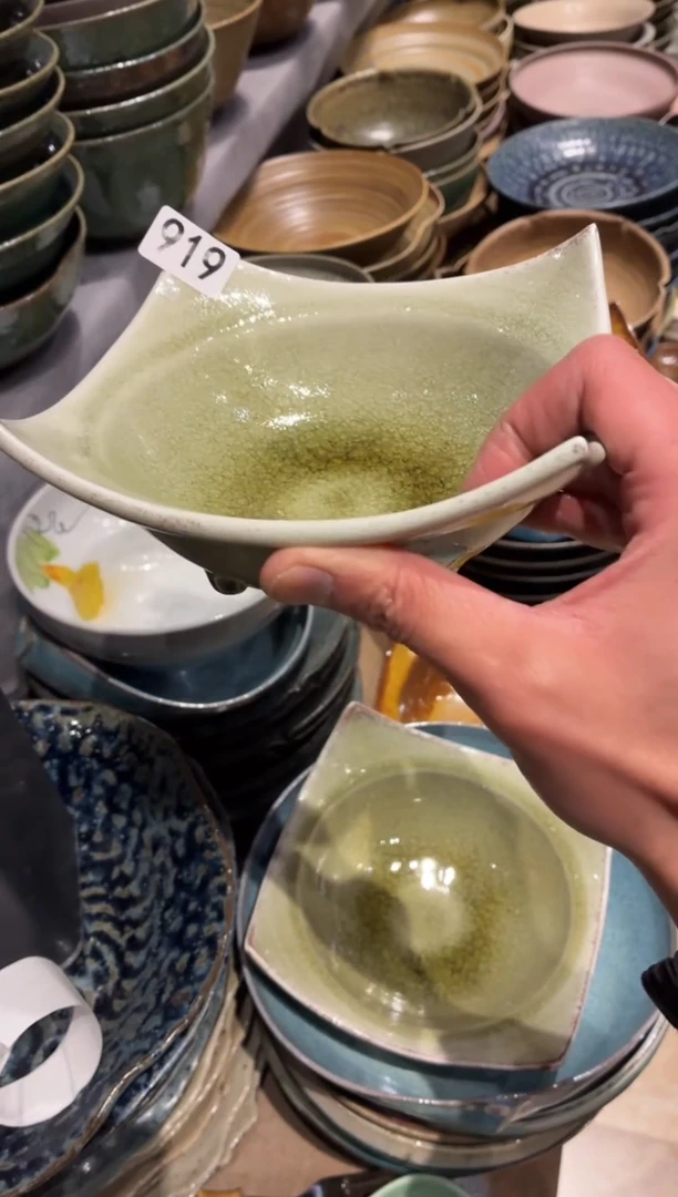 瓷片动*圆919玻化绿四角翘1个