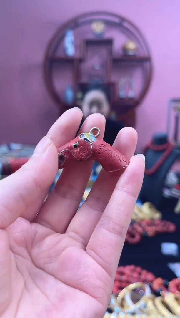 非遗 景漆结合马头吊坠