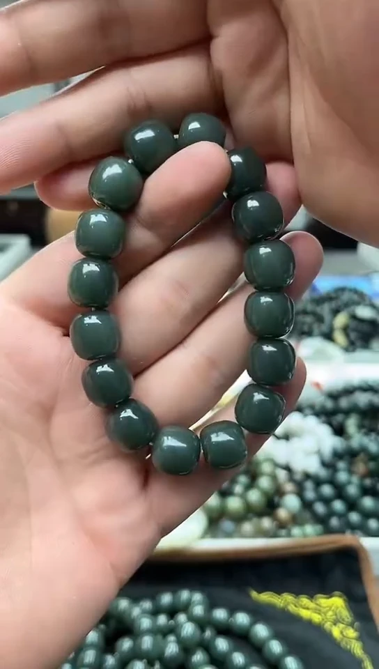 手串未镶嵌和田玉纯天然新疆且末蓝14
