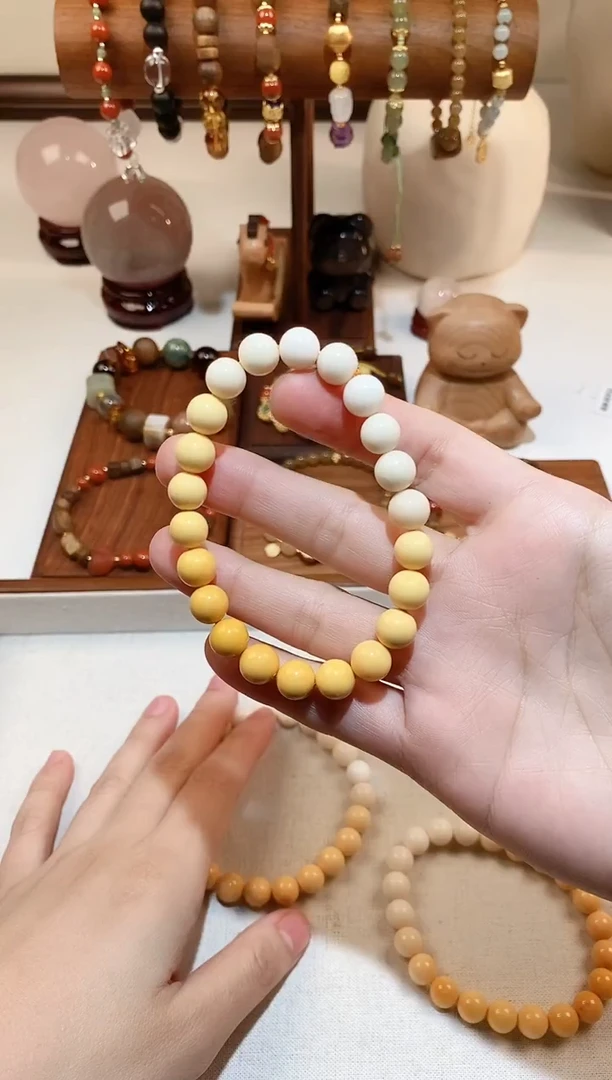 未镶嵌手链石英质玉渐变缅黄手串 8 多样性发一