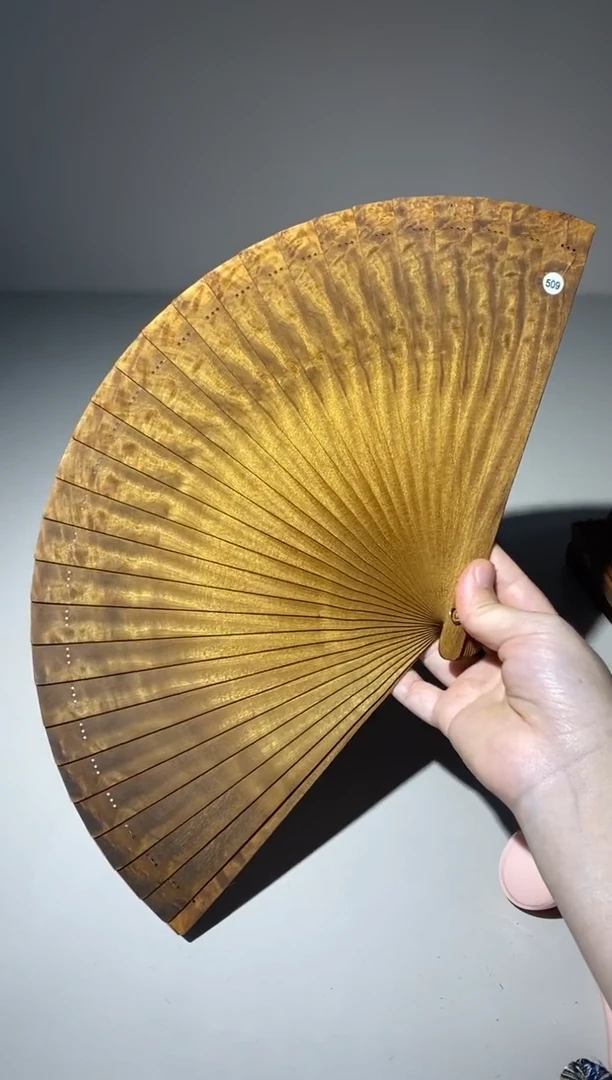 金丝楠21cm金丝楠木小叶桢楠扇509