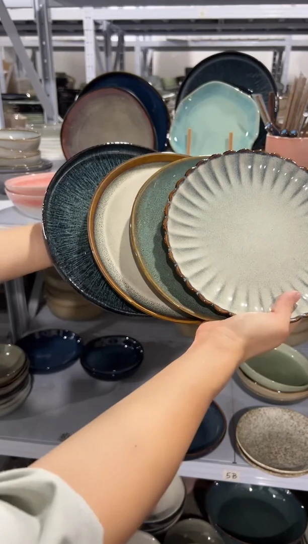 陶瓷外贸尾货瑕疵满20包邮X4 小盘组合