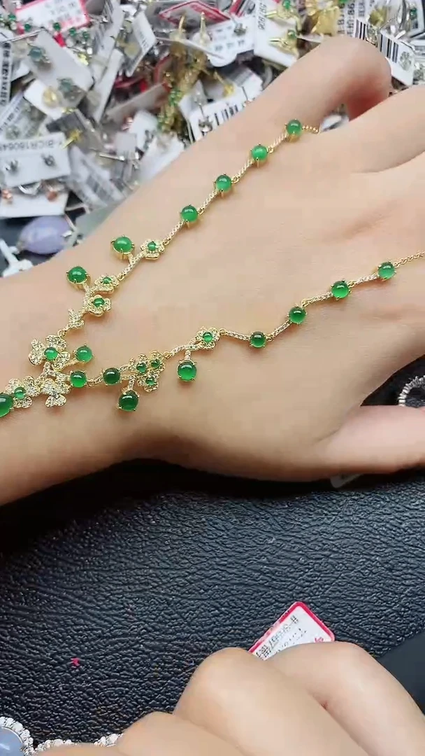 银S925镶嵌戒指翡翠1
