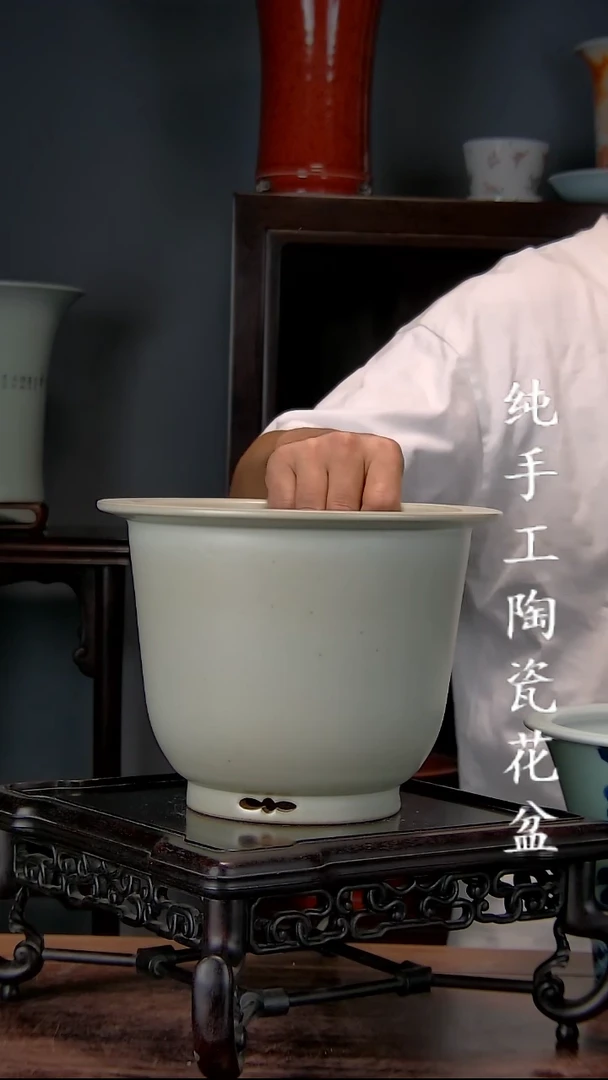 景德镇手工陶瓷花盆