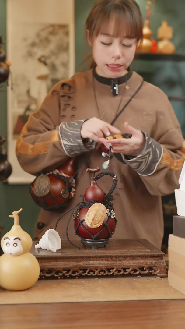 【闪购商品】344号精品天然大漆工艺防渗内胆酒葫芦~