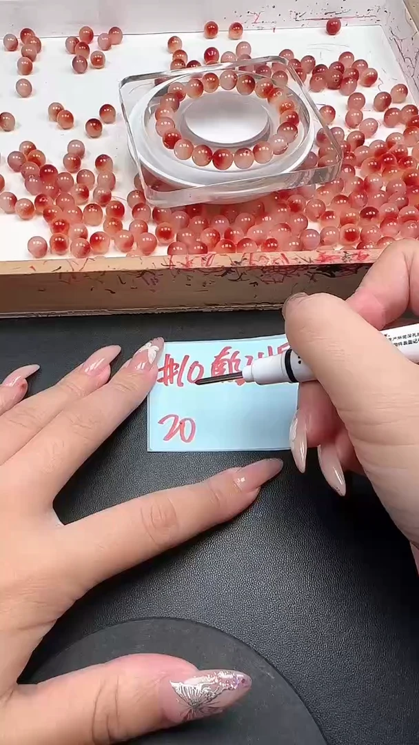 未镶嵌南红玛瑙珠宝半成品冰飘花N20卡10MM 20颗