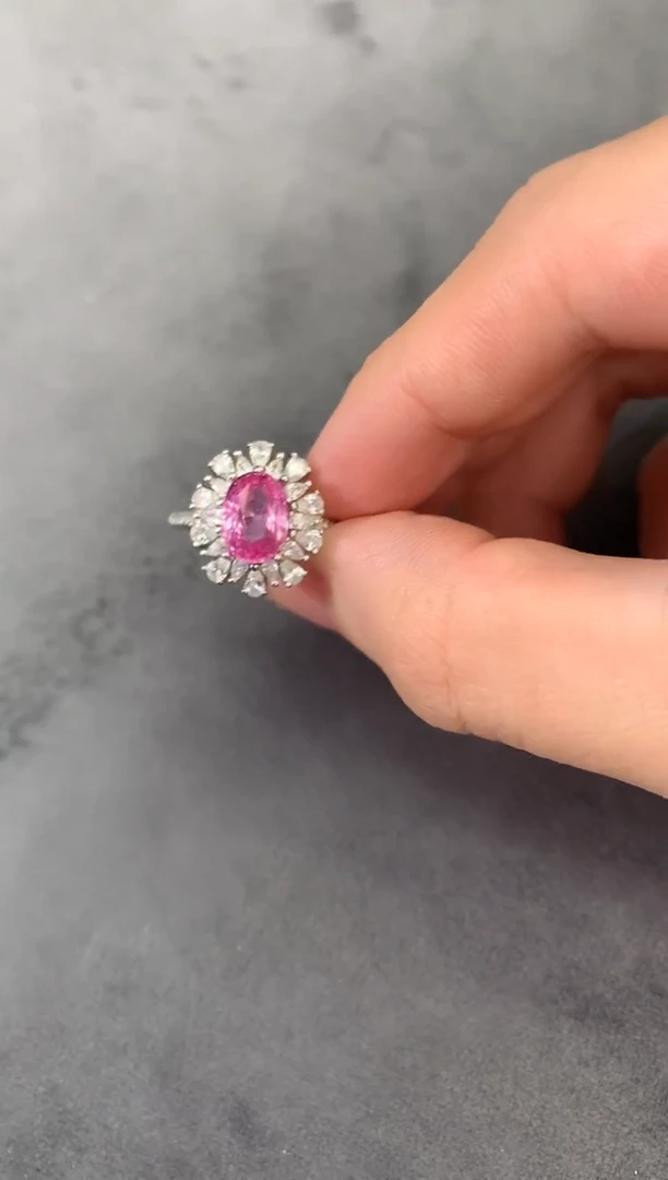裸石彩色蓝宝石帕帕拉恰 2CT