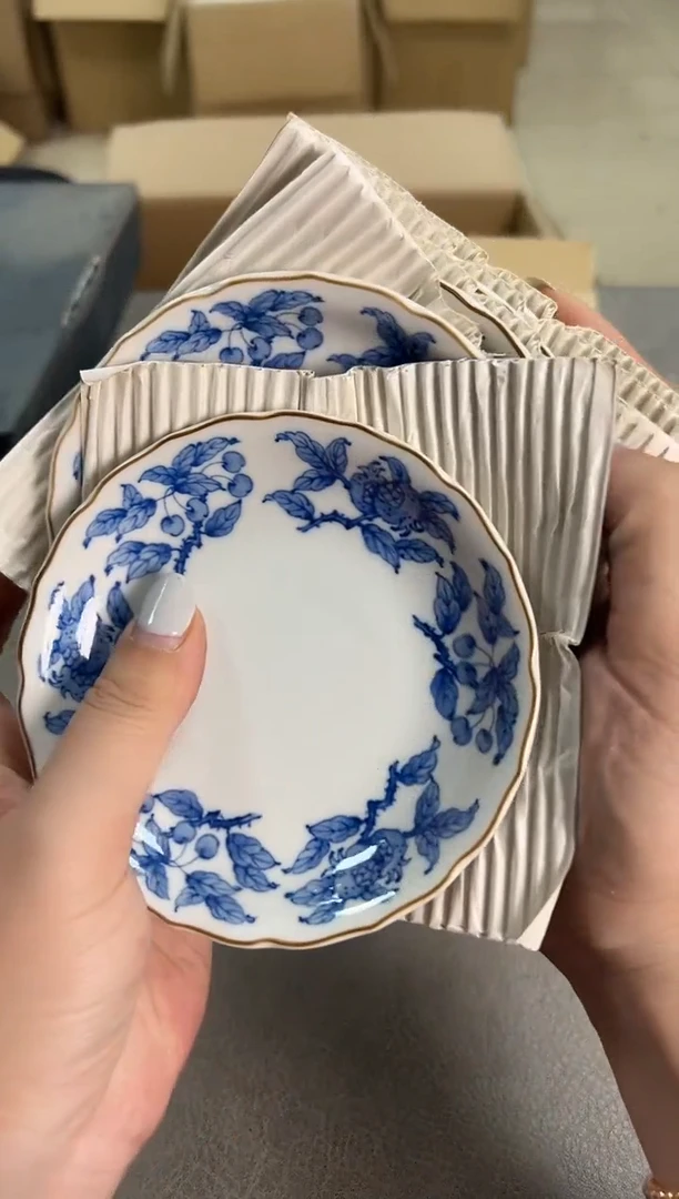 橘吉 六片 皮小桃瓷器 都是大漂亮