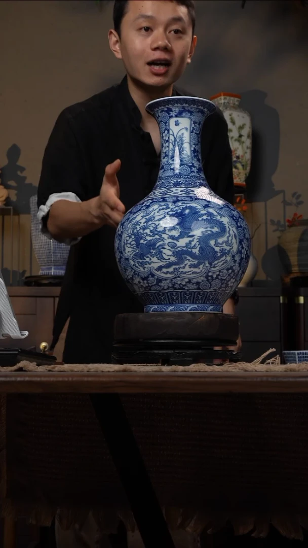 摆件WN问泥景德镇陶瓷花瓶摆件