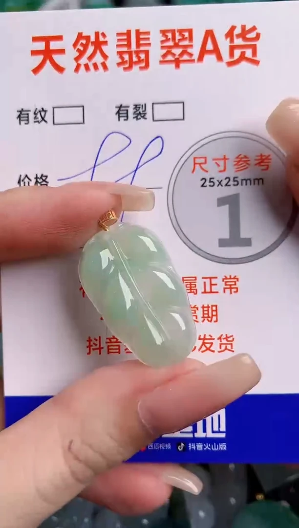 翡翠18K金镶嵌颈饰23000398
