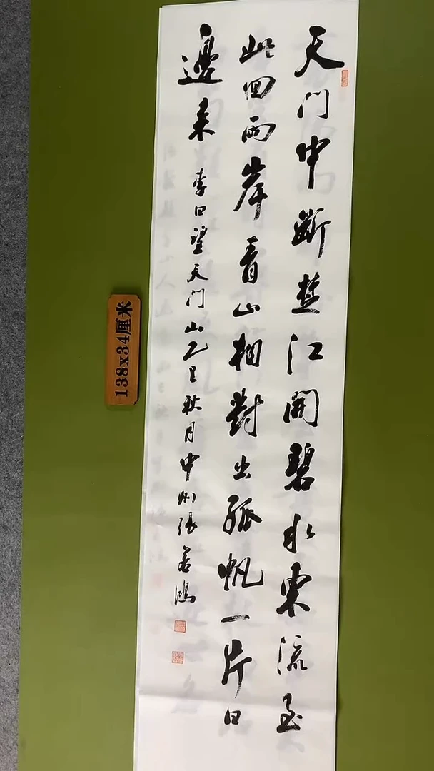 书法书法 张若鸿 尺寸138cm*34cm