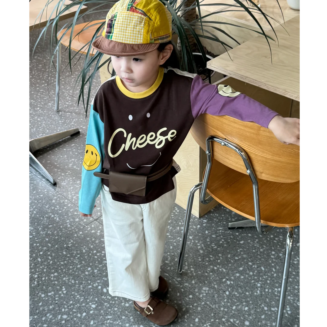 壹妈童装女童休闲套装2025秋季新款洋气儿童拼色长袖上衣白色长裤