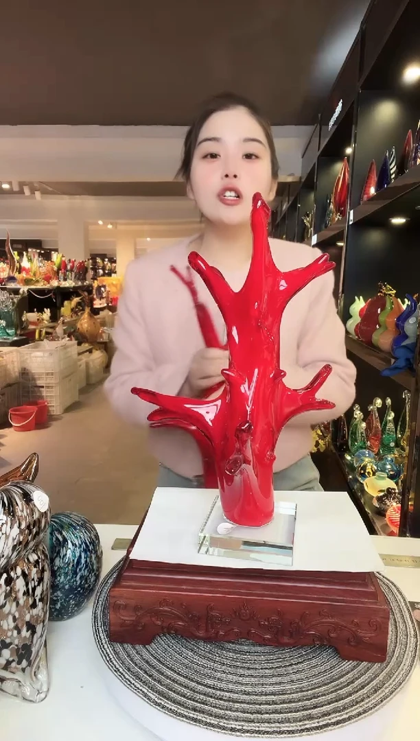 【闪购商品】茶盏纯手工热塑琉璃珊瑚