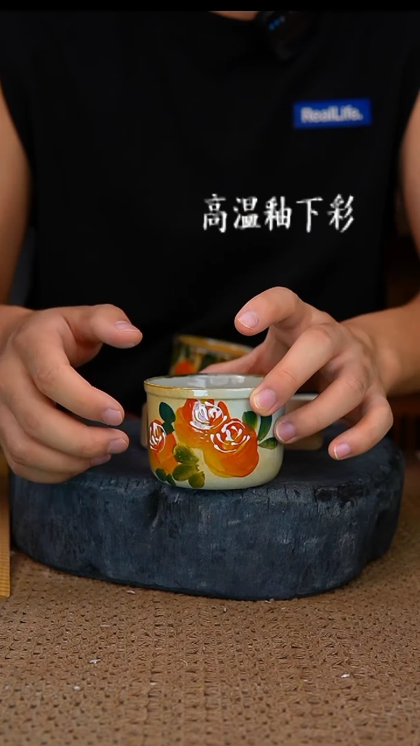 釉下彩12手工高温陶瓷