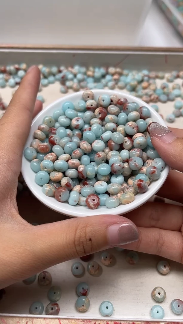 玛瑙/玉髓散珠未镶嵌B737寿山 石5*8mm25颗9.9元