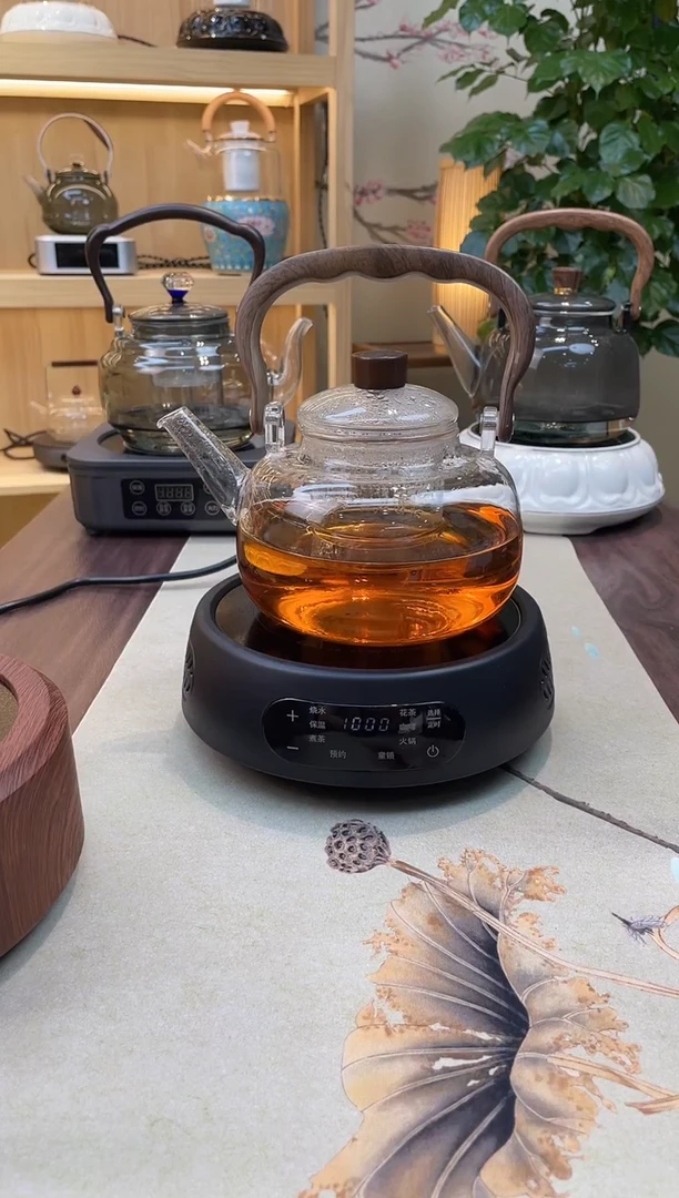 正德堂黑色加透明提梁壶