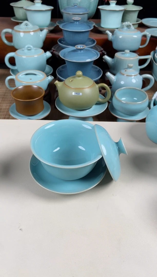 【闪购商品】其他微瑕元宝盖碗没底款省非遗作品支钉烧