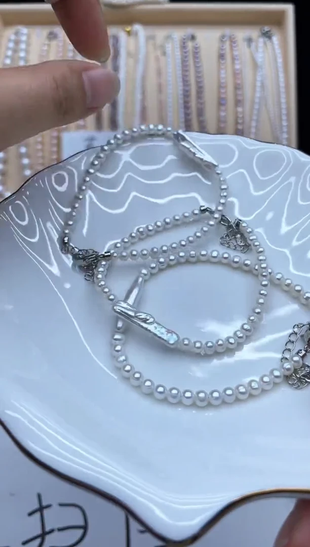 淡水珍珠手链未镶嵌手链多其性发其一