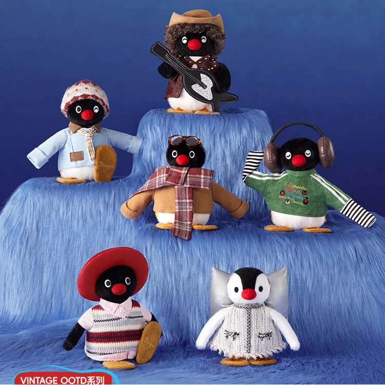 【拆盒】Pingu 45周年限定VINTAGE OOTD系列毛绒盲盒