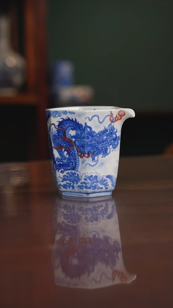 自成堂柴窑青花釉里红