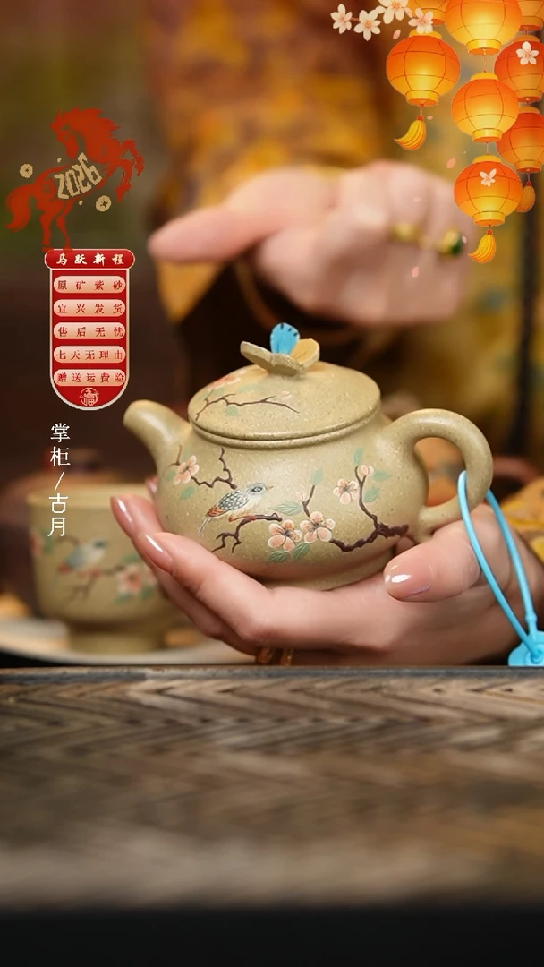 M672本山段泥”蝶雀舞“潘壶180cc