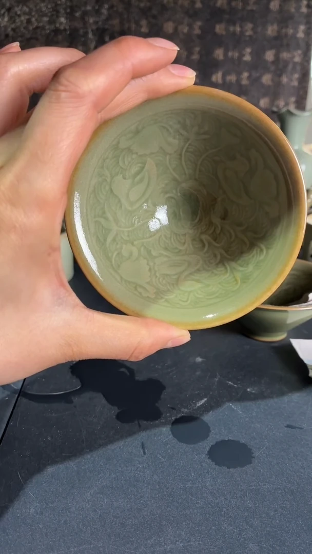 耀州窑仰山鸳鸯游鸭斗笠