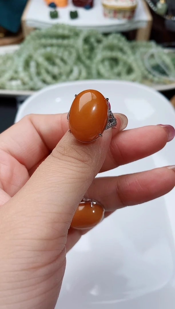 银S925镶嵌南红玛瑙戒指好*99一个好好