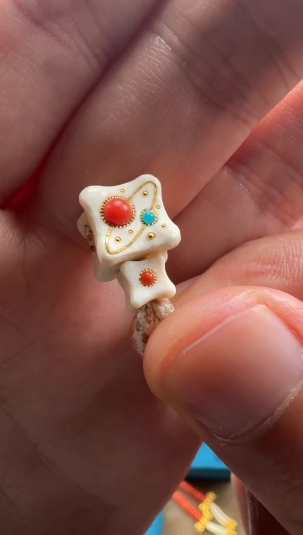 把件猛犸象牙星云方糖三通9+mm