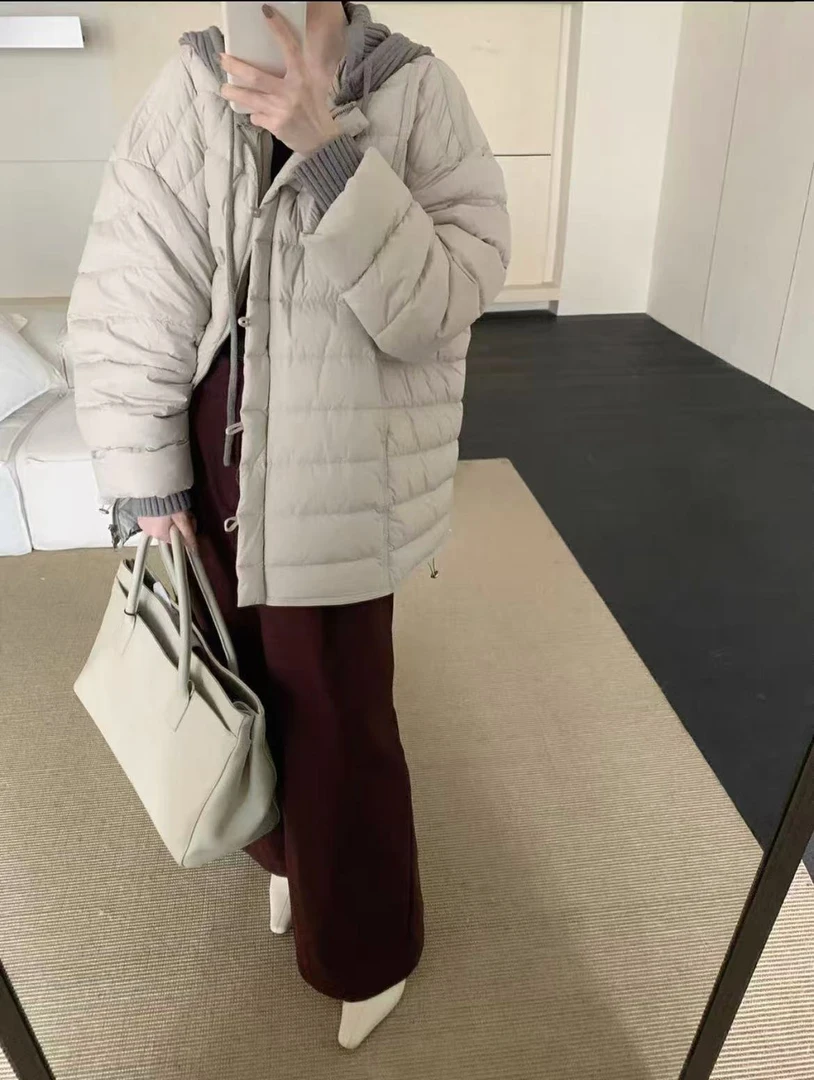 2025秋冬新款韩版时尚休闲百搭连帽拉链保暖长袖棉服