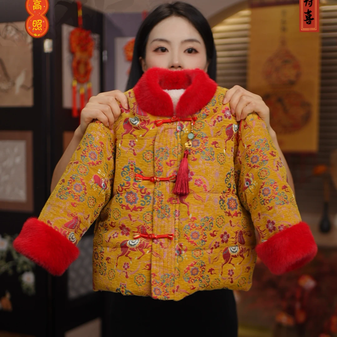 2026款【一马当先】新中式拜年服  冬季保暖加厚国风儿童冬装25Y563