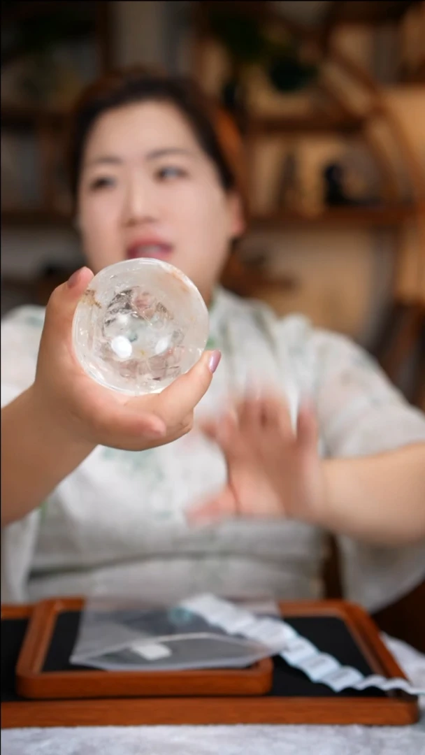 水晶珠宝半成品未镶嵌白水晶碗D938