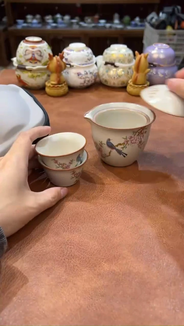 真的很便宜会开片的旅行茶具