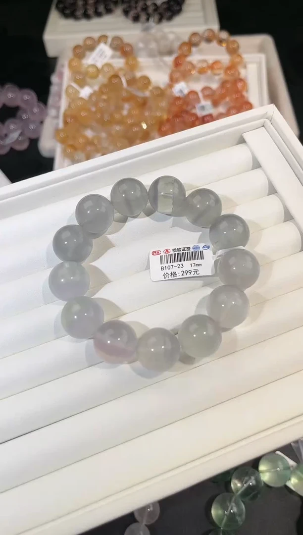 手链未镶嵌萤石多样性发一奶紫17mm