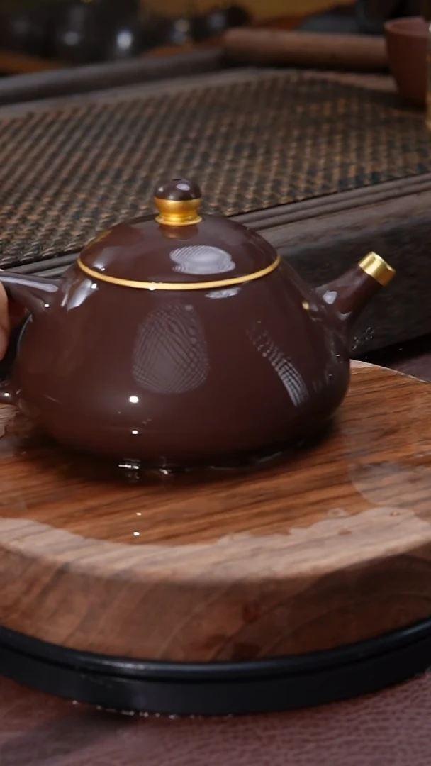 【闪购商品】紫砂茶壶描金石瓢紫砂壶