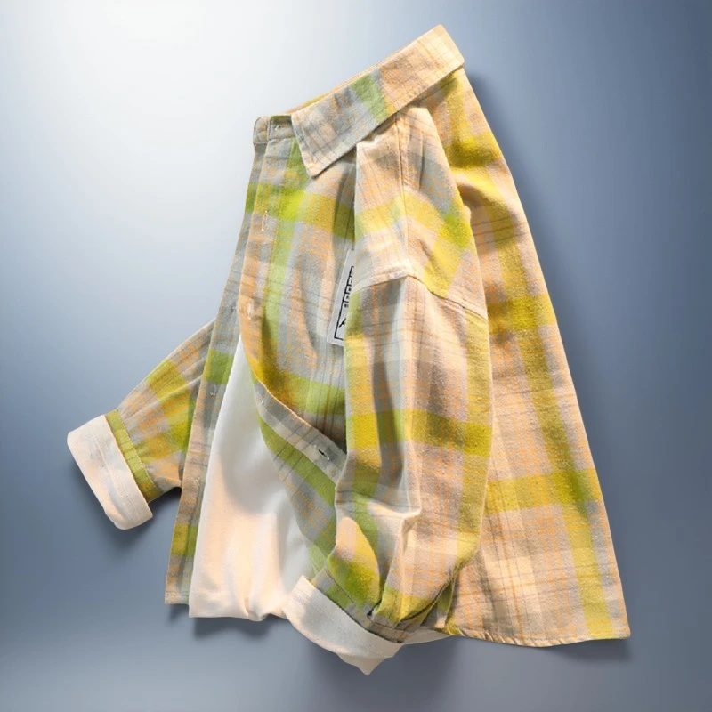 男童长袖格子衬衫新款春秋装学生衣服中大童炸街外套儿童痞帅衬衣