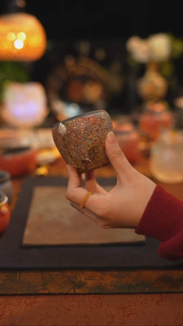 高越岩矿-七彩荷花杯