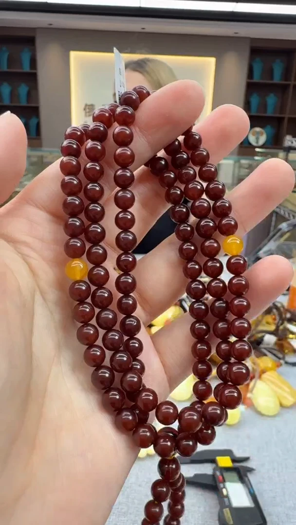 琥珀颈饰未镶嵌80号秒拍 假一罚三