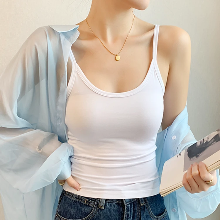 莫代尔吊带背心打底女夏季内搭2025年新款小众设计款百搭修身上衣