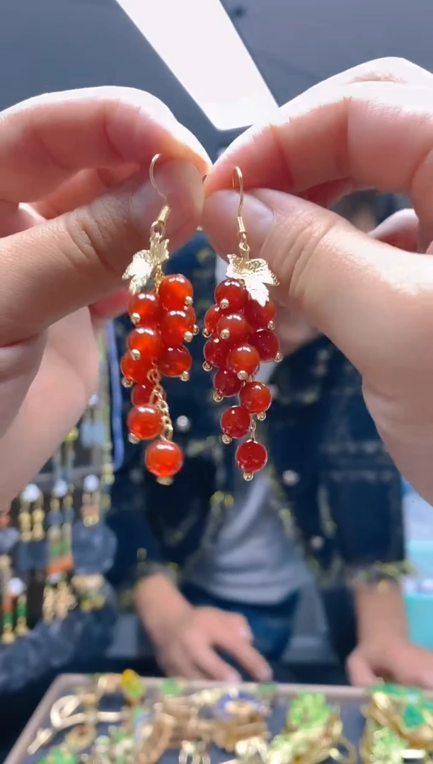 【闪购商品】玛瑙/玉髓耳饰合金015玛瑙耳饰