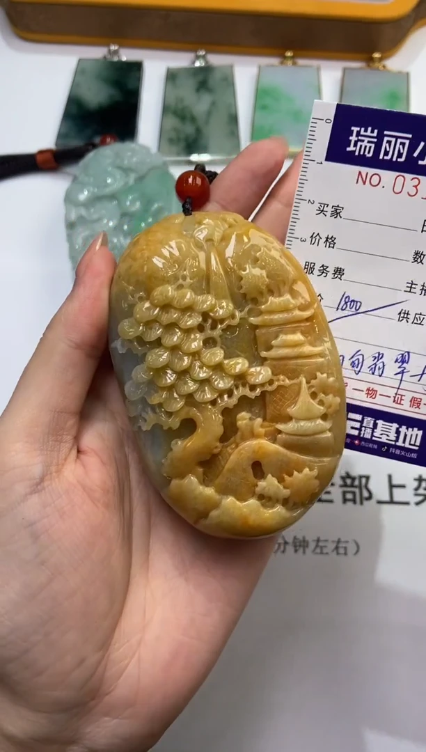 翡翠未镶嵌颈饰2224212