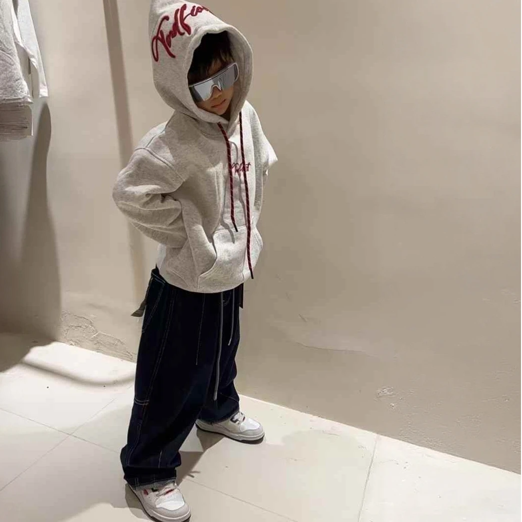 棉小九　儿童连帽加绒卫衣（中童）71923