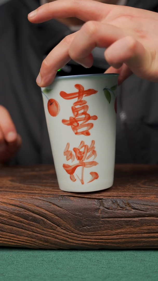 【闪购商品】瓷片40寻一缕瓷香杯釉下手工手绘瓷器