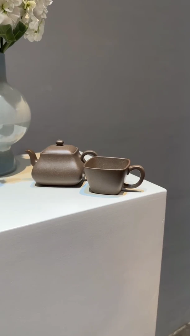 茶壶紫砂C*【一壶一杯】风流宰相 青灰老段套组