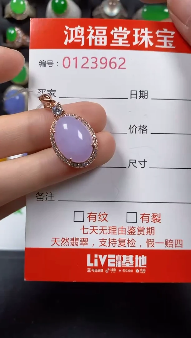颈饰银S925镶嵌翡翠3962