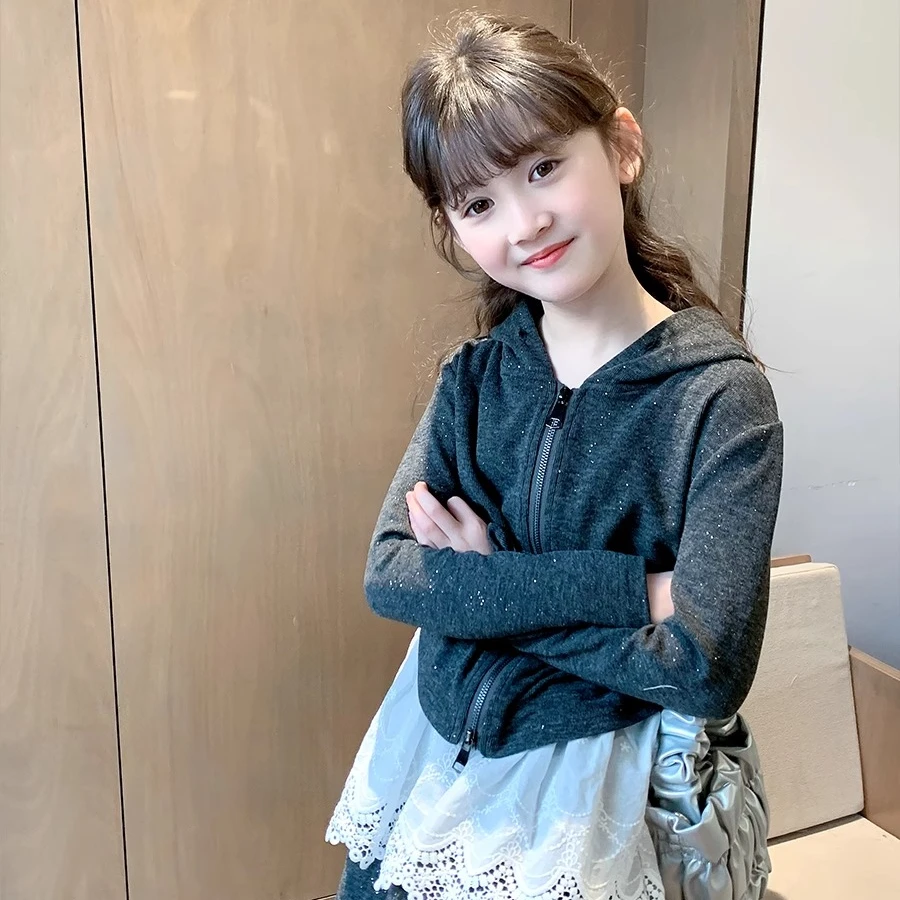 女童套装春秋款2025新款儿童中大童长袖上衣裤子两件套 B25008