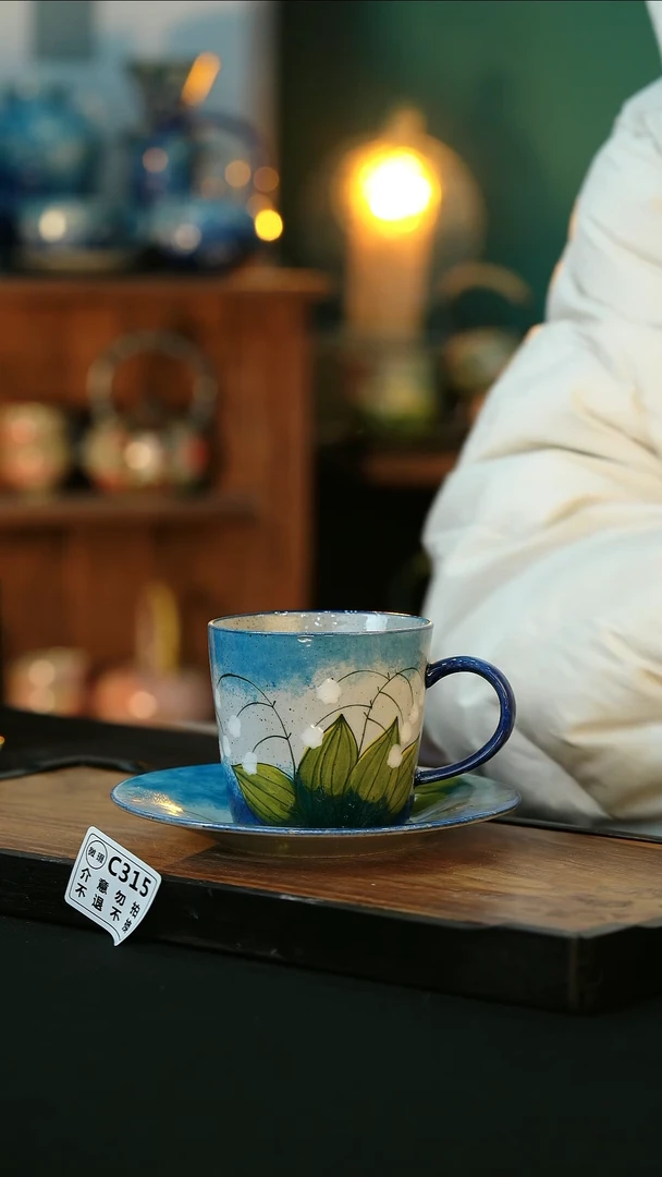 【闪购商品】杯手绘心瓷陶瓷浮力微瑕