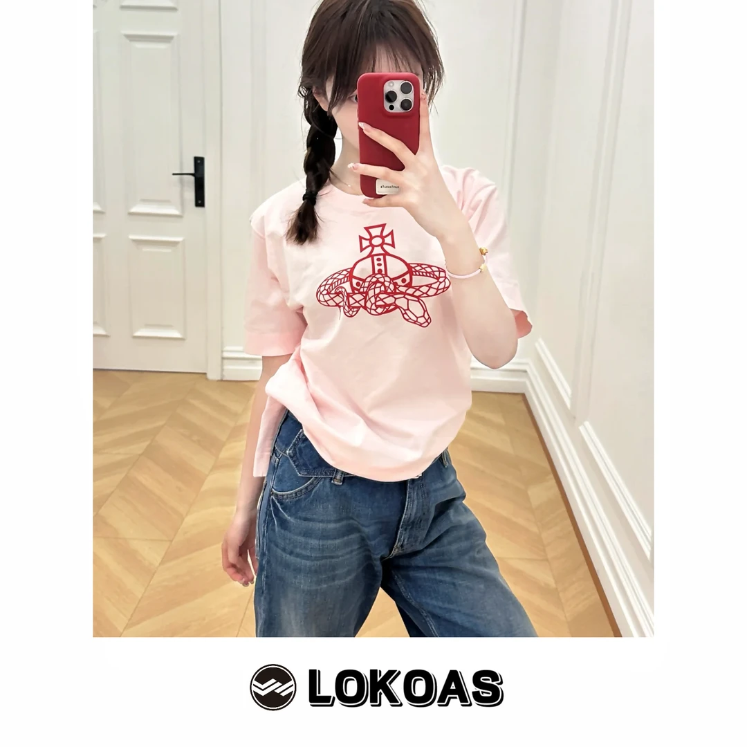 新品 25款经典土星圆领百搭显瘦短袖休闲夏季半袖情侣款【无差】